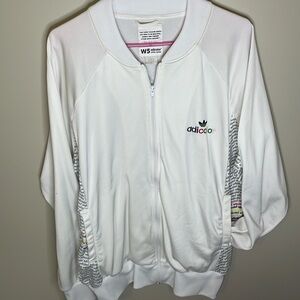 adidas White Jacket with Gray Accents